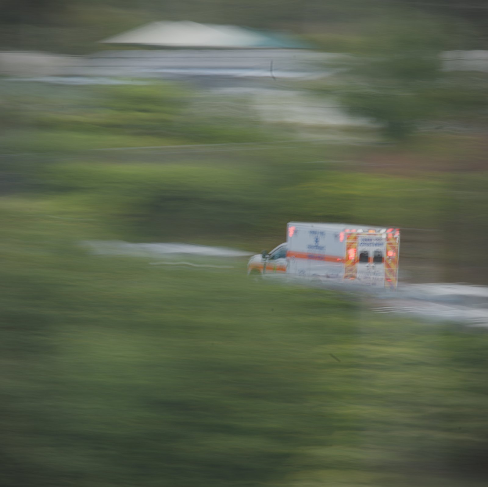 Ambulance leaving Honolii