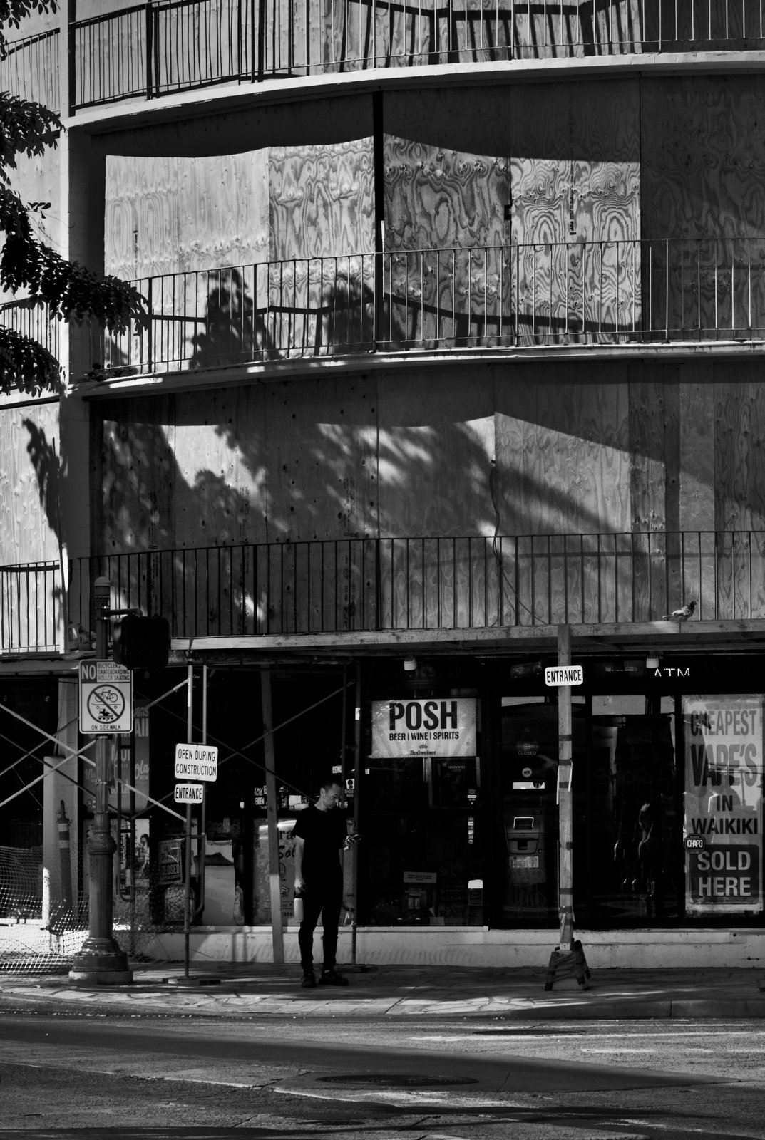 "Posh" shuttered building