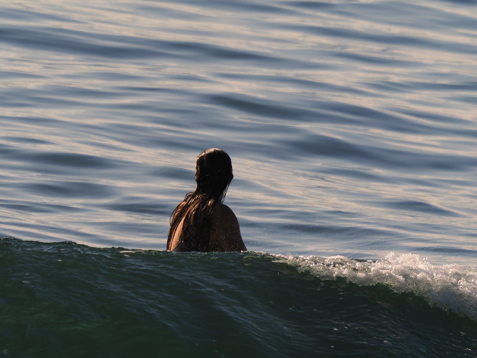 Girl Behind Wave